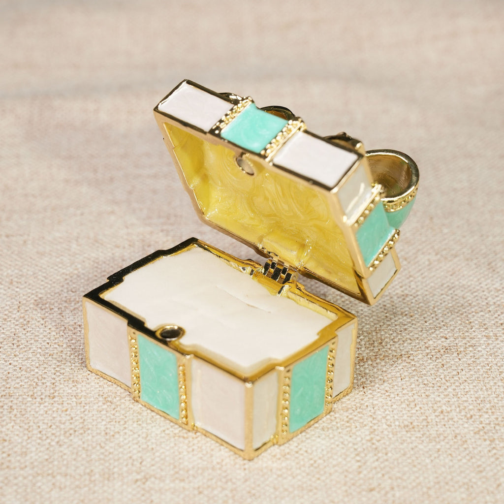 Enamel Bow Jewelry Box